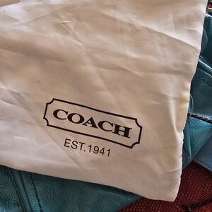 Coach Legacy Turquoise Patent Leather Bag And Matching Billfold Extremely Rare